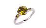 New Fashion Round Cut Silver Green Wedding Engagement Ring