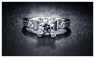 White Gold Platinum Plated Wedding Cubic Zirconia Diamond TT Adjustable Ring, Engagement ,for Women