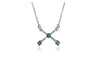 Retro Zinc Alloy Arrow Love Cross Lucky Woman Necklace