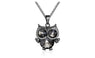 Crystal Owl Necklace Vintage Cubic Zirconia Diamond Long Chain Pendant