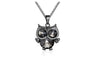 Crystal Owl Necklace Vintage Cubic Zirconia Diamond Long Chain Pendant Necklace