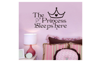 The Princess Sleep Here Wall Stickers For Kids Room
