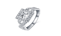 Platinum Plated Cubic Zirconia Wedding & Engagement Rings For Women - sparklingselections