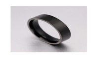 Black Titanium Band Brushed Wedding Stainless Steel Solid Ring,Size 8 - sparklingselections
