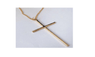 Metal Cross Pendant Necklace with Long chain