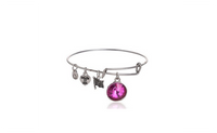 Bangles with Birthstone Charms Lovely Cute Bracelet