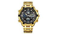 Military LED Digital Clock Full Steel Sports Wrist Watch