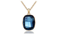 Big Crystal Square Pendant Necklace for women