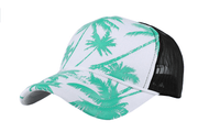 New Coconut Tree Printed Flat Hat for Unisex - sparklingselections