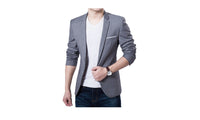 One Button Long Sleeve Slim Formal Blazer