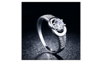 White Gold Plated Wedding Engagement Band for women - sparklingselections