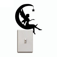 new stylish Moon Fairy Switch Wall Sticker - sparklingselections