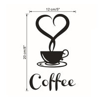 new Kitchen Decor Coffee Cup Wall Sticker - sparklingselections