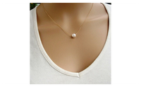Simple Elegant Pearl Bib & Rounded Chain Necklace For Women