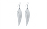 Silver Plated Long Leave Dangle Earrings For Women