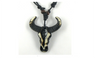 Tibetan Yak Bone carved Cross Animal Symbol Pendant Necklace