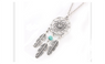 Vintage Korea Dream Catcher Leaves Pendant Necklace