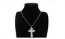 New Stylish Flat Faith Heart Cross Pendant Choker Necklace