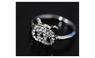 Cute Rhinestone Shiny Small Panda Ring For Women (Resizable)