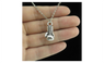 Silver Alloy Sports Gym Boxing Glove Pendant Short Collar Necklace