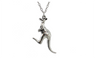 Retro Silver Plated Cute kangaroo Pendant Necklace For Women