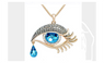 Magic Crystal Tear drop Shaped Pendant Necklace