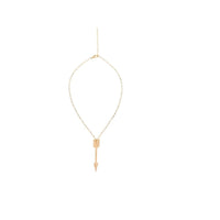 Women's Crystal Rose Gold Plated - Arrow Crescent Valentine Necklace