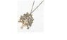 Bronze Hollow Out Christmas Tree Pendant Necklace