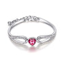 Women Crystal Love bracelet  Bangle