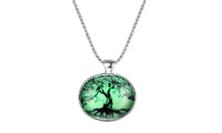 Glowing Pendant Necklace tree of life glass glow For Women - sparklingselections