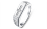 New Couple Fashion Platinum Plated 925 CZ Stone Wedding Ring