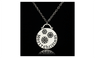 Snowflake Circle Silver Plated 'MerryChristmas' Chain Pendant Necklace