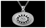 Silver Minimalist Dainty Forever Round Cubic Zirconia Pendant Necklace