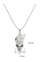 Miss Lady Crystal Skull Skeleton Pendant Necklace