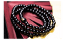 New Fashion Sandalwood Buddhist Meditation 108 Prayer Beads Bracelet Black