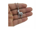 Vintage Silver Tone Horse Pendant Short Necklace for Women