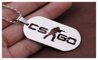 CS GO Stainless Steel Link Necklace with Star Ball Chain