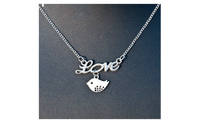 Cute Cutout Love Bird Charm Short Chain Necklace