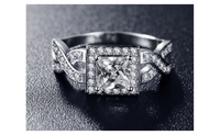 Platinum Plated Cubic Zirconia Wedding & Engagement Rings For Women - sparklingselections