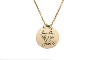 "Learn From Yesterday,Live For Today, Hope For Tomorrow" Letter Necklace - sparklingselections