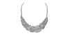 Collar Chain Zinc Alloy Silver Leaves Choker Pendant Necklace