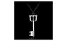 Kingdom Hearts Game Key Blade Metal Pendant Necklace Simple Keys Long Chain Women's Jewelry