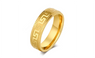 Gold Plated Surround Pattern Stainless Steel Rings For Women(7,8,9,10)