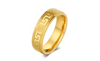 Gold Plated Surround Pattern Stainless Steel Rings For Women - sparklingselections