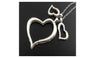 Three Heart Shaped Pendant Necklace For Women