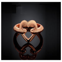Gold Color Heart Shape Ring For Women (7) - sparklingselections