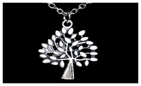 Antique Silver Plated Vintage Hollow Tree Pendant Necklace Infinite Chain For Women Jewelry - sparklingselections