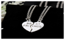 Heart Pendant Pieces Broken Two Best Friend Friendship Necklace