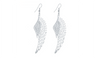 New Fashion Big Trendy Wing Silver Plated Long Earrings