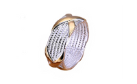 Women's X Silver Plated Golden Wedding Ring Fashion Jewelry